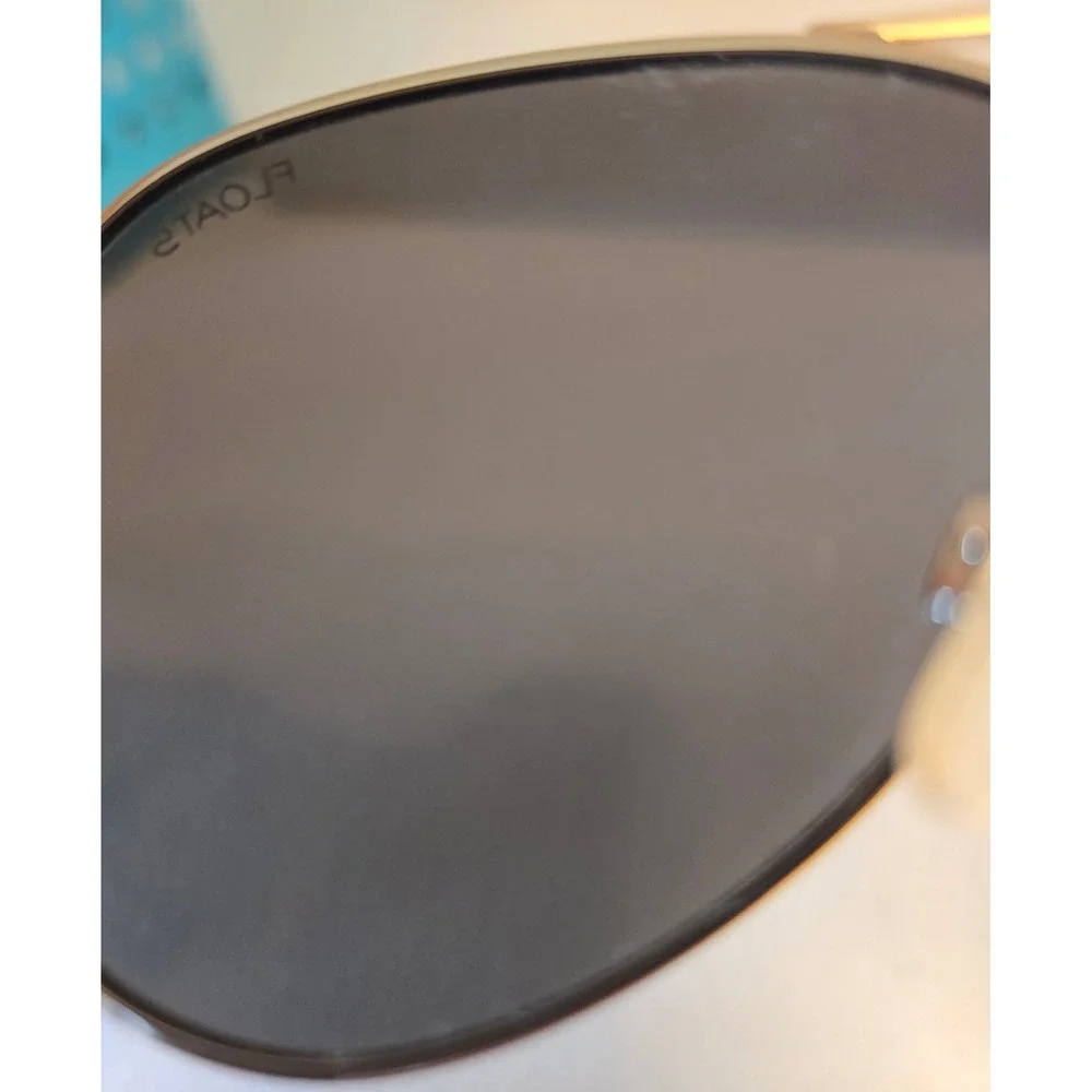 Floats‎ Italian Design Polarized Sunglasses Aviator Silver Tortoise Shell F4167